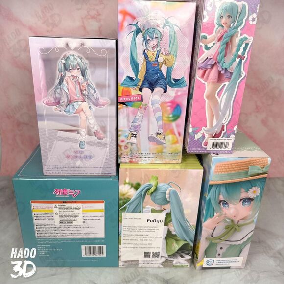 Hatsune Miku Noodle Stopper Figures Bundle Lollipop Rapunzel Clover Fashion Love - Picture 3 of 5